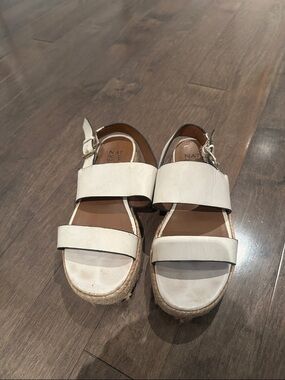 Naturalizer White Espadrille Platform Sandals